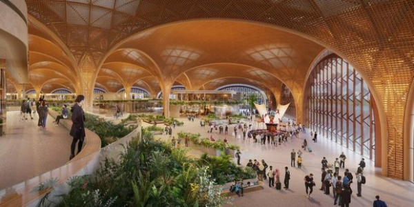 Причудливые деревья: каким будет аэропорт по проекту Foster + Partners